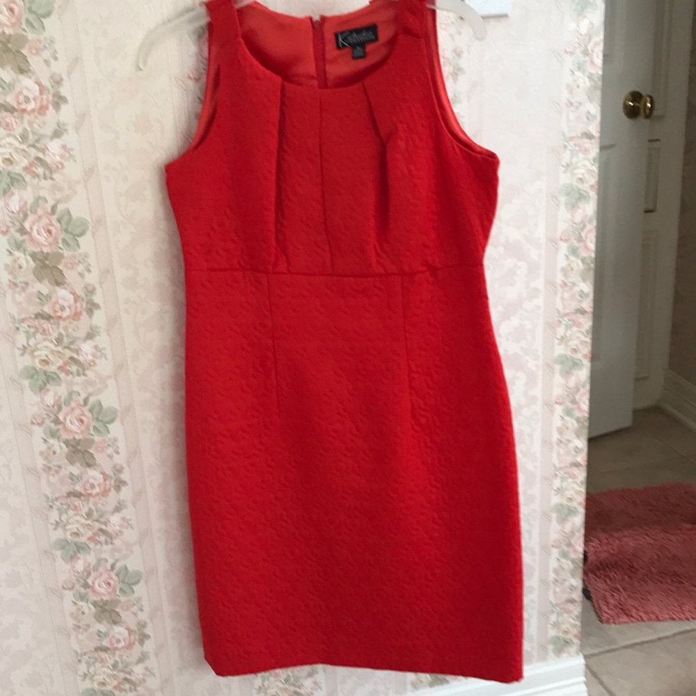 Orange sleeveless dress. Very comfortable and cool
